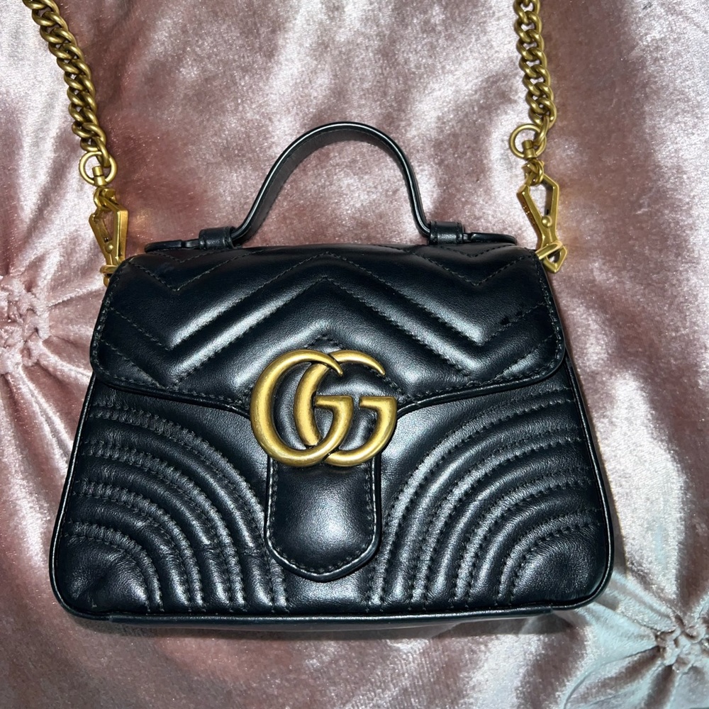 Gucci marmot mini top handle bag